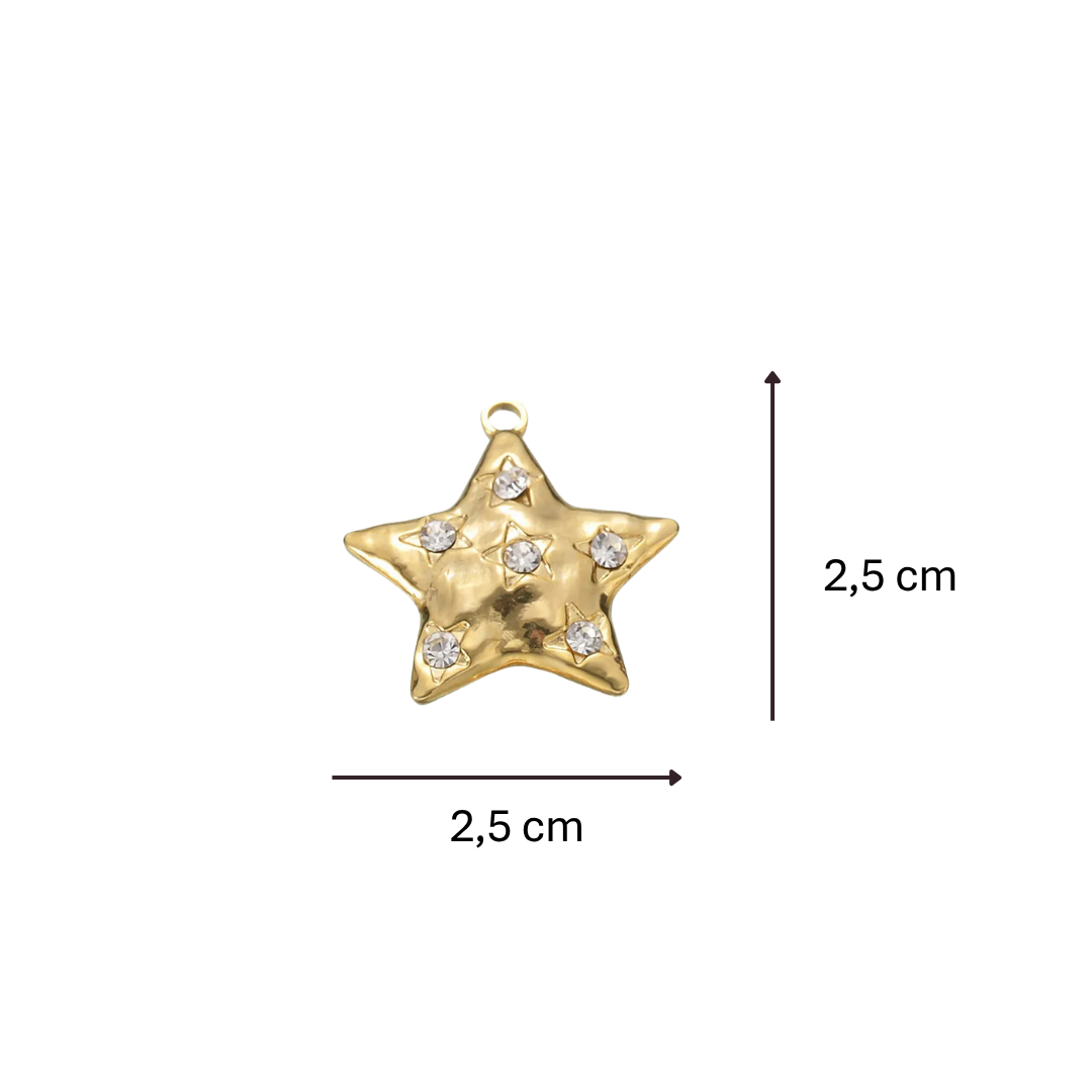 Charm étoile et strass