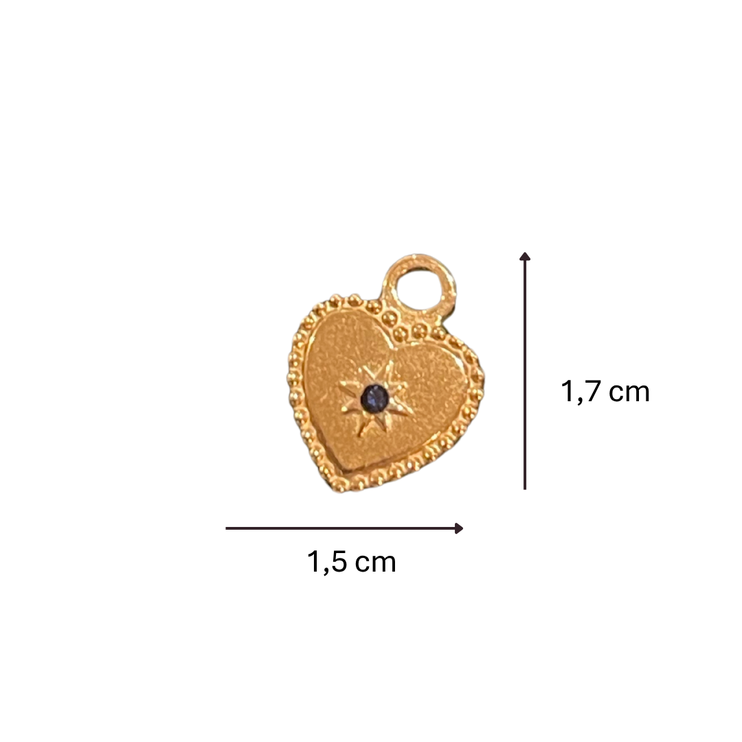 Charm cœur strass