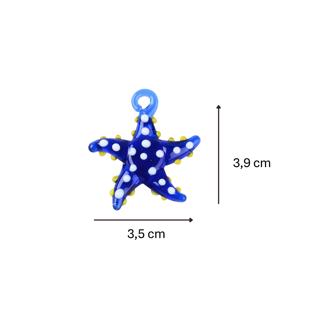 Charm étoile de mer (en verre)