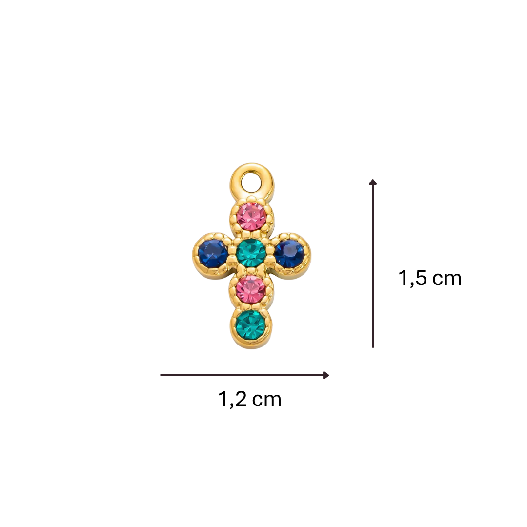 Charm croix colorées
