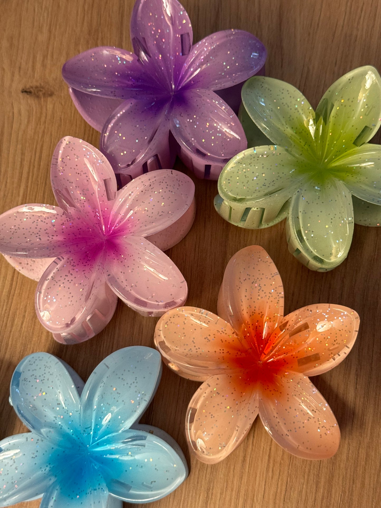 Pince fleur paillettes