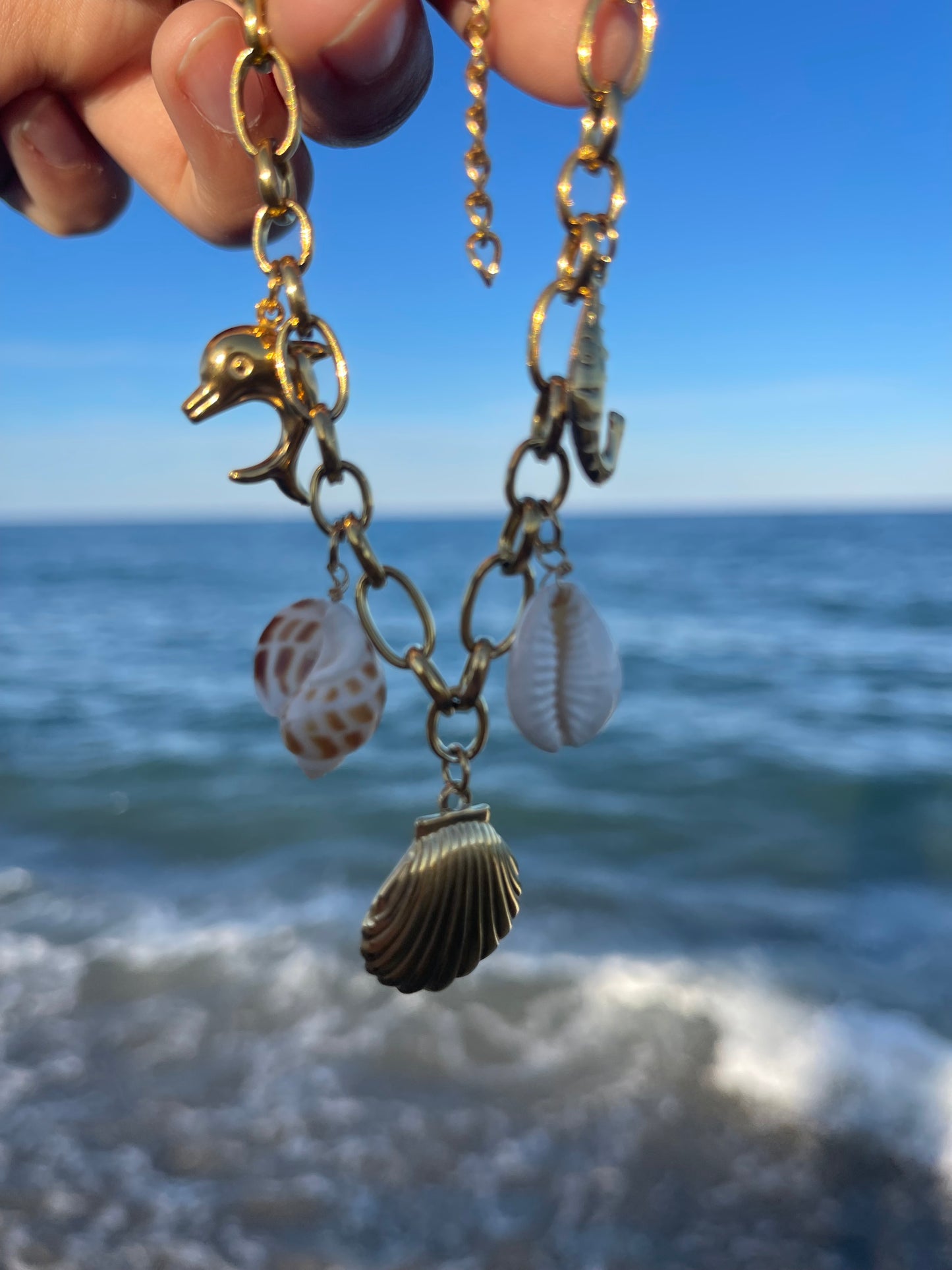 Bracelet breloques coquillages