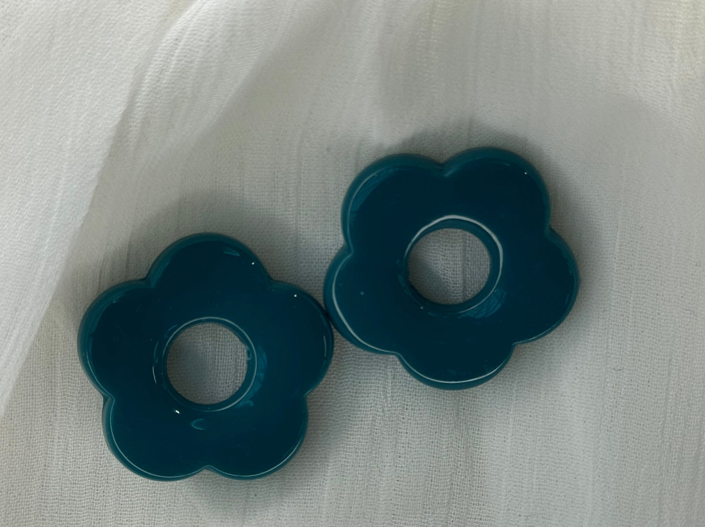 Fleurs bleu canard (grandes)