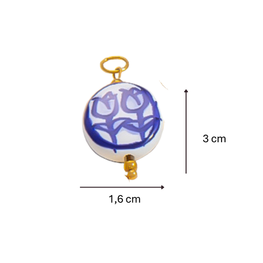 Charm Fleurs bleues