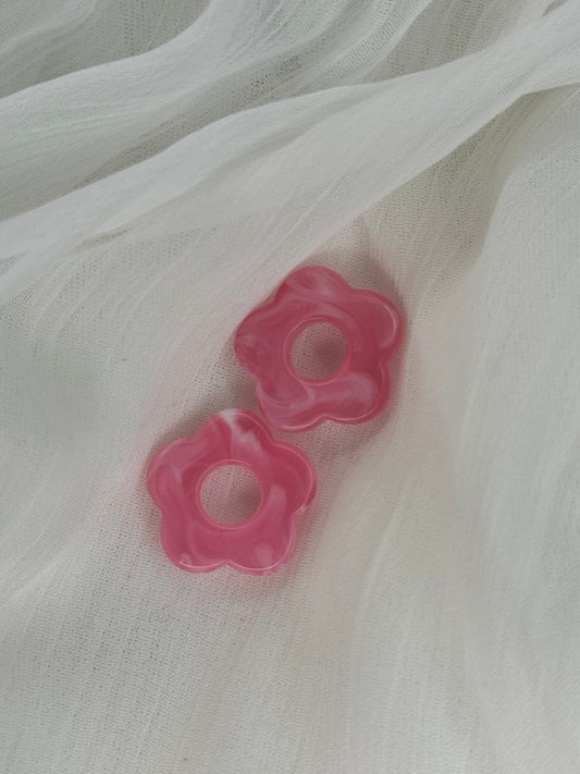 Fleurs roses (moyennes)