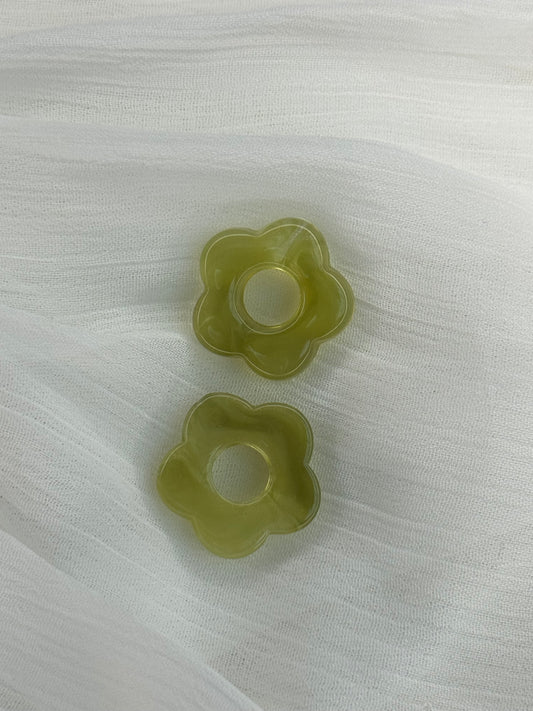 Fleurs vert kaki (moyennes)