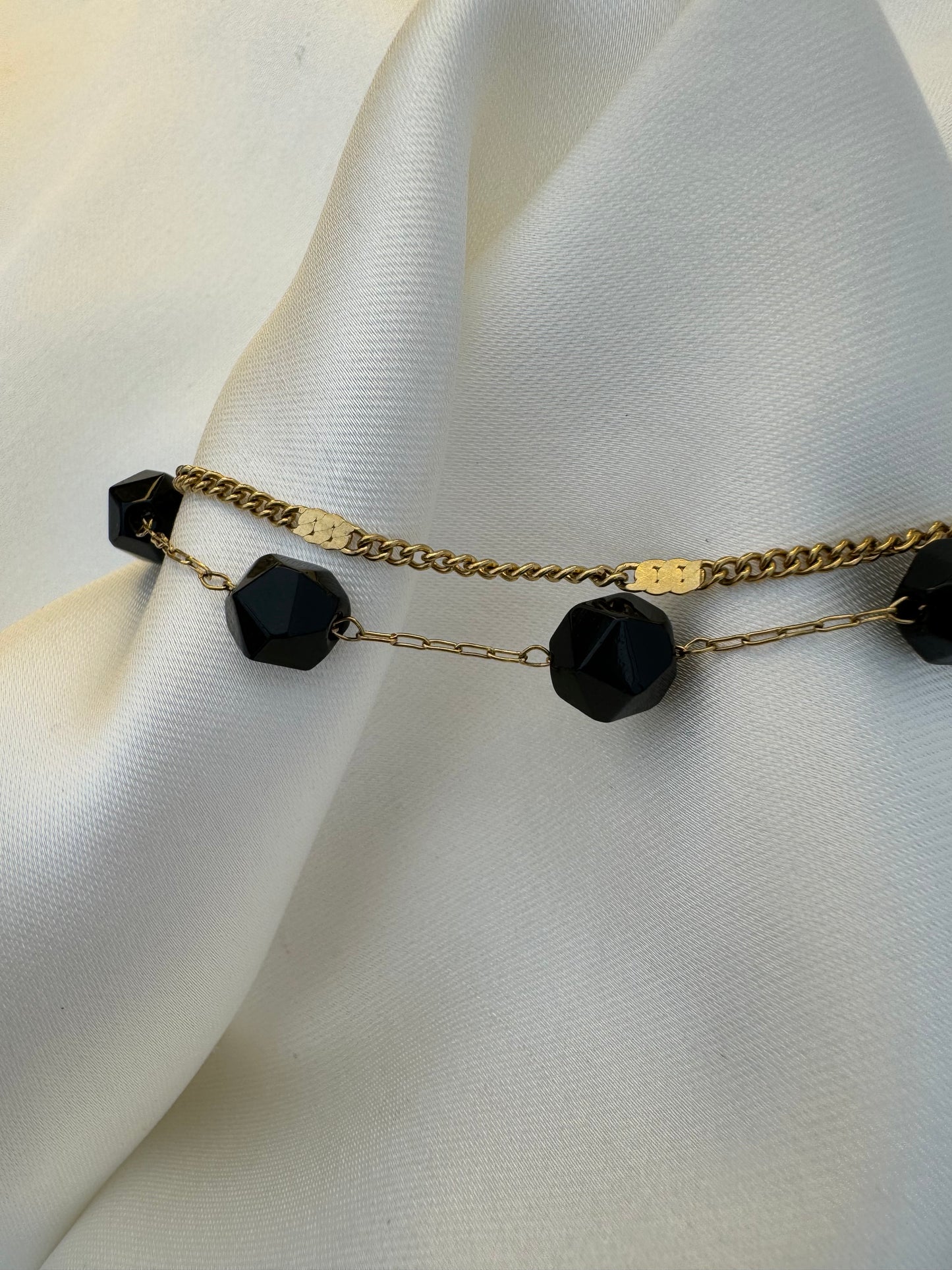 Bracelet perles noires