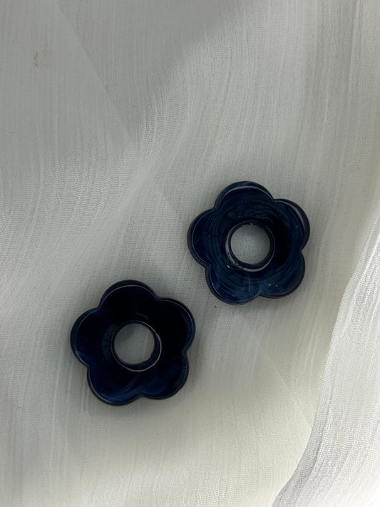 Fleurs bleu marine (grandes)