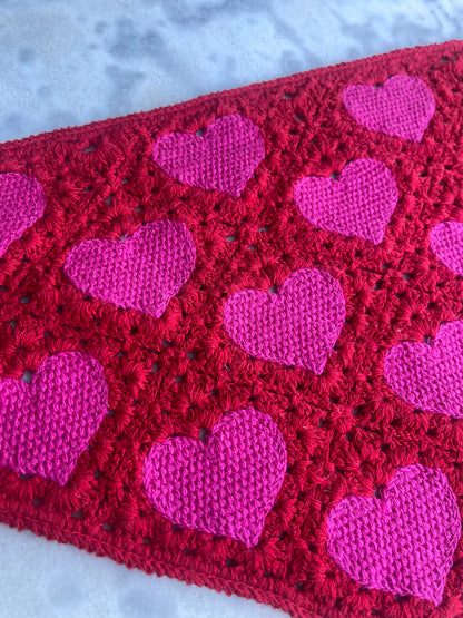 Bandeau rose à cœurs