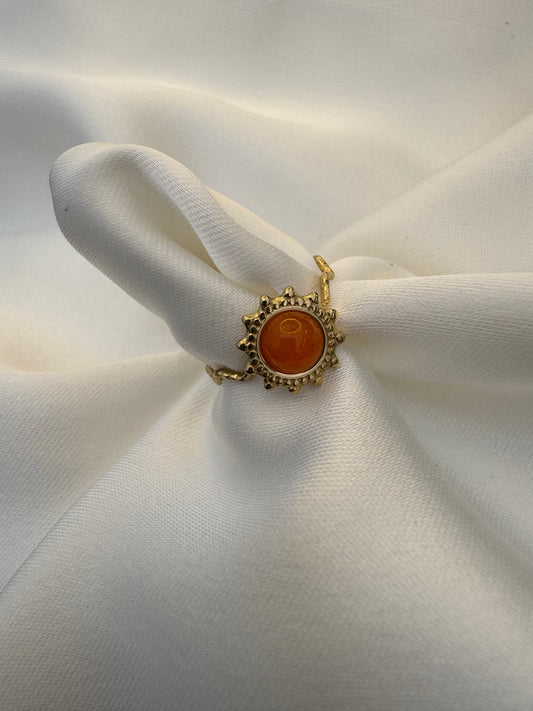 Bague Soleil orange