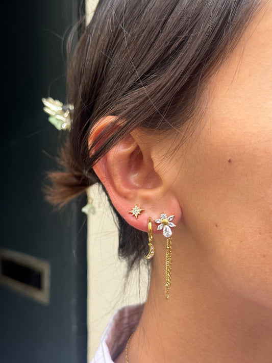 Boucles d'oreilles pendantes à chaine